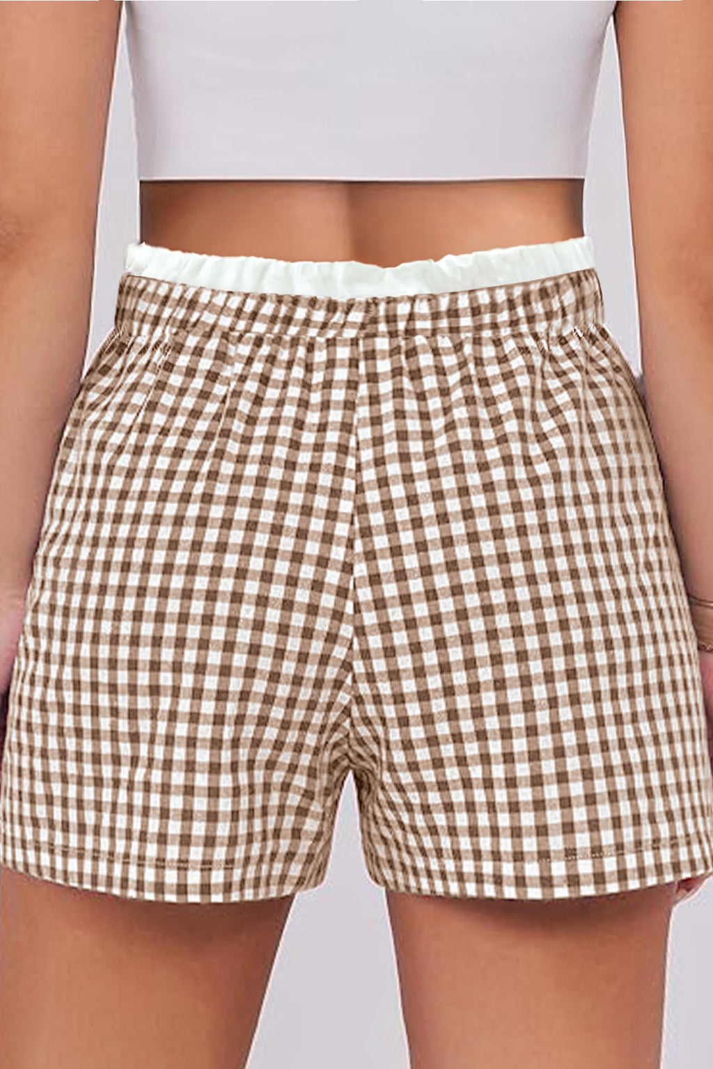Plus Size Plaid Shorts