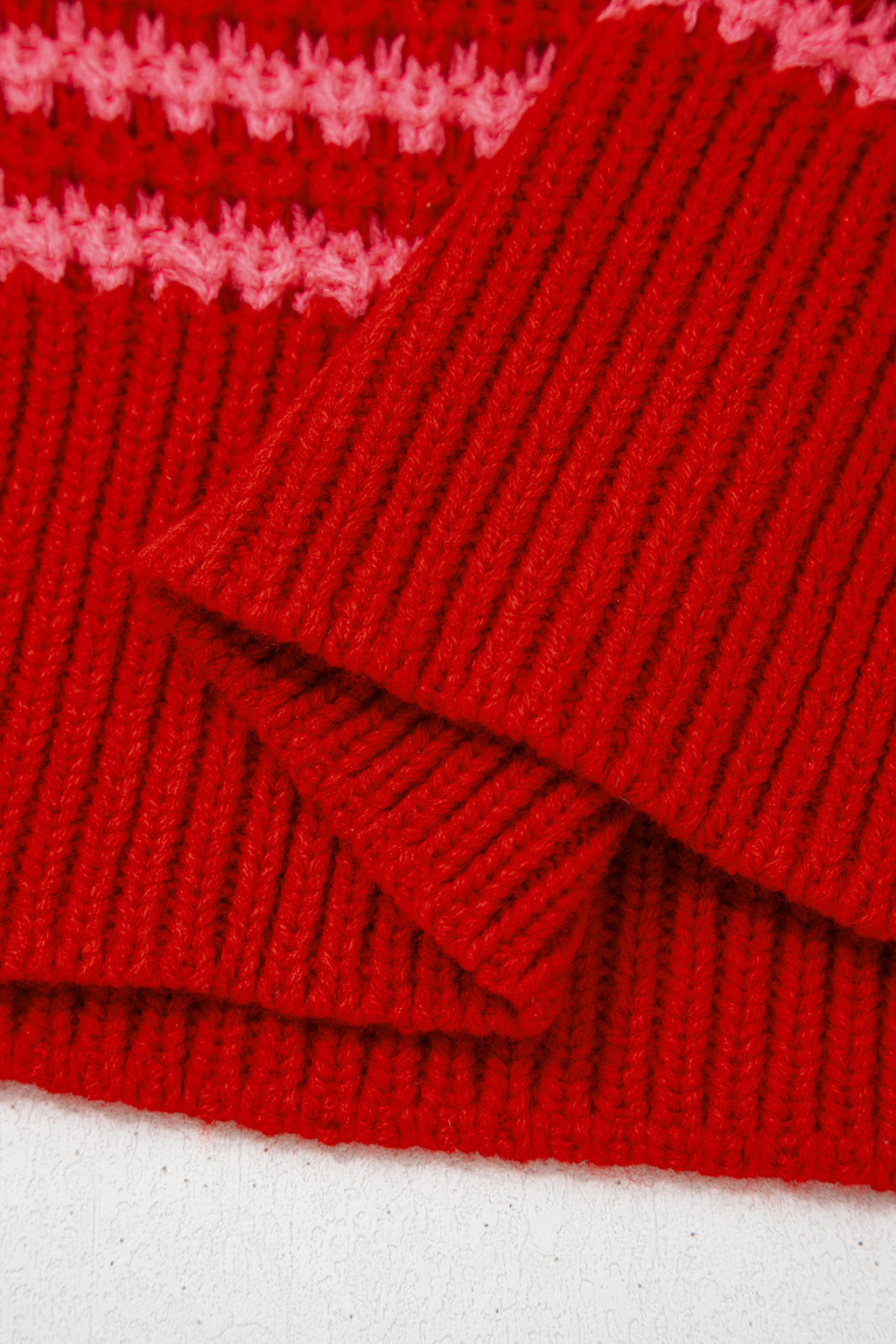 Striped Draped Sleeve Sweater