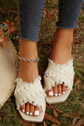 Tassel Woven Flat Slippers