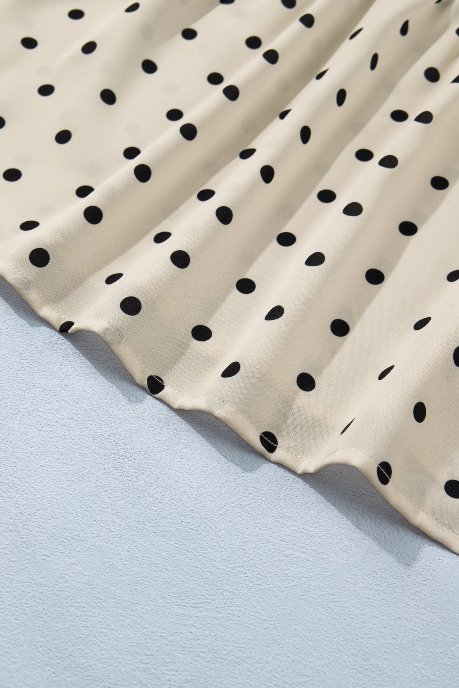 Plus Size Polka Dot Short Sleeve Blouse