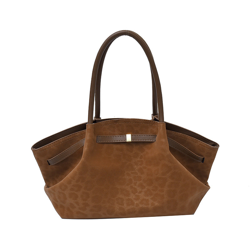Suede Tote Handbag