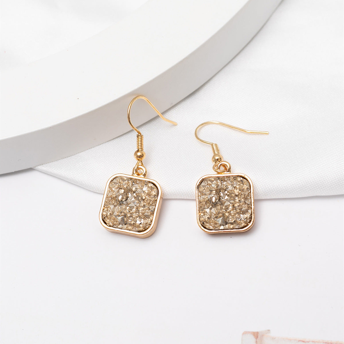Metal Square Earrings