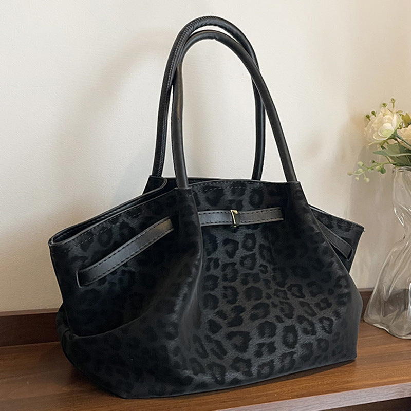 Suede Tote Handbag