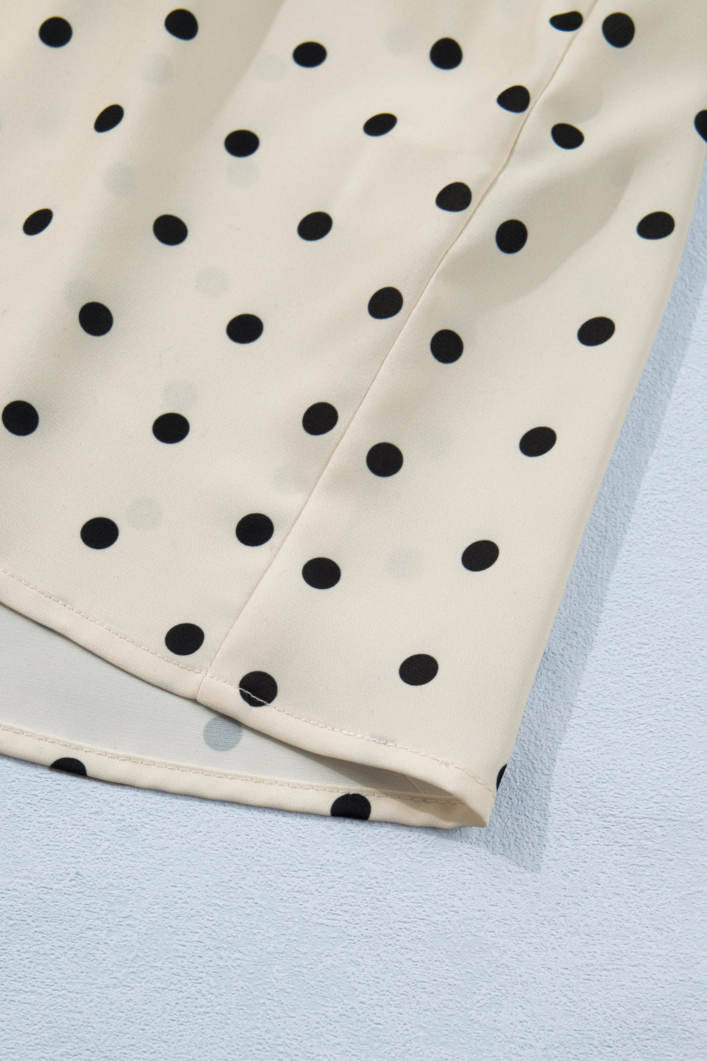 Plus Size Polka Dot Short Sleeve Blouse