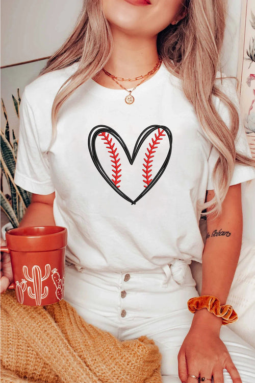 Baseball Heart Graphic Tee