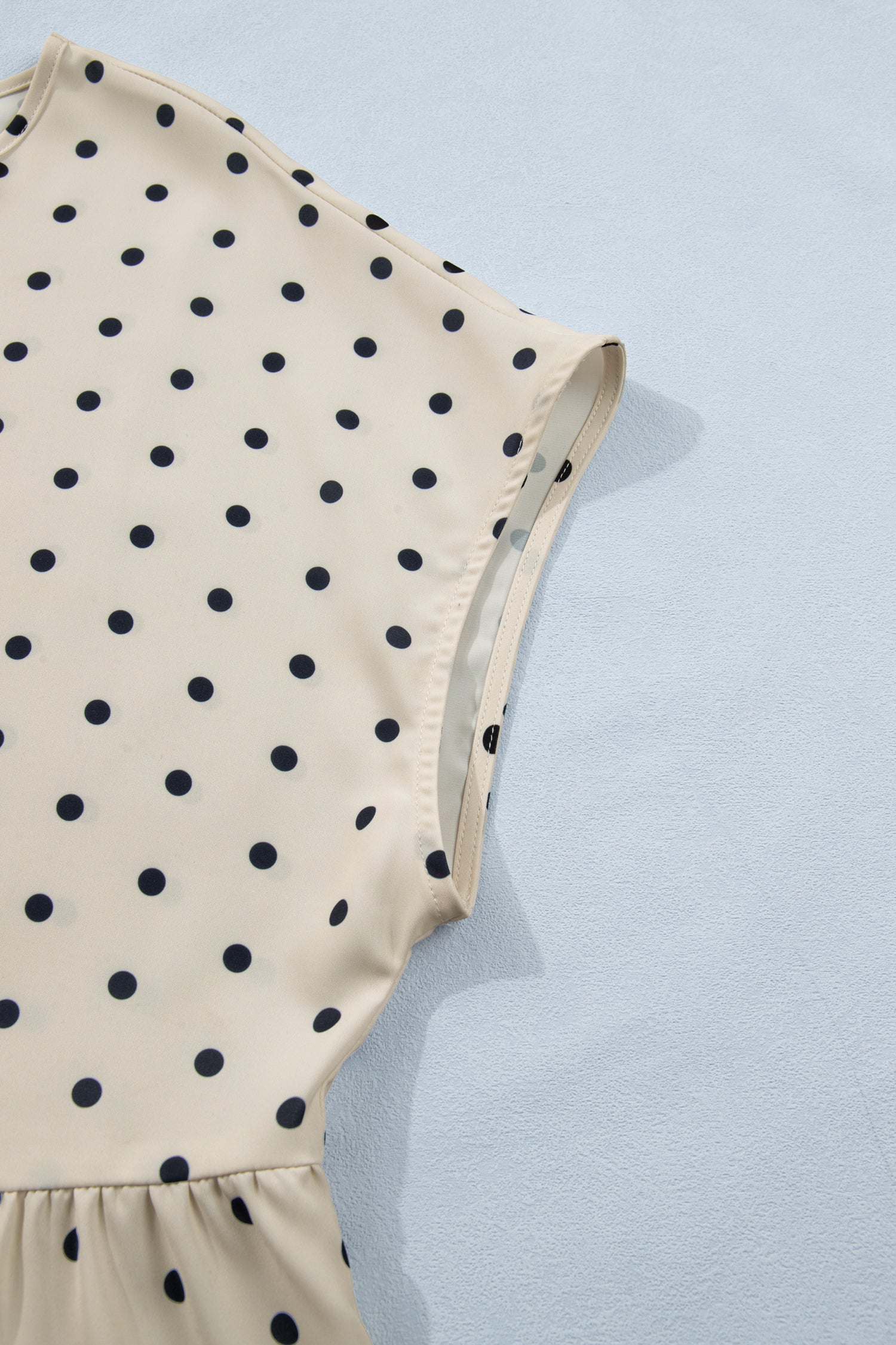 Plus Size Polka Dot Short Sleeve Blouse