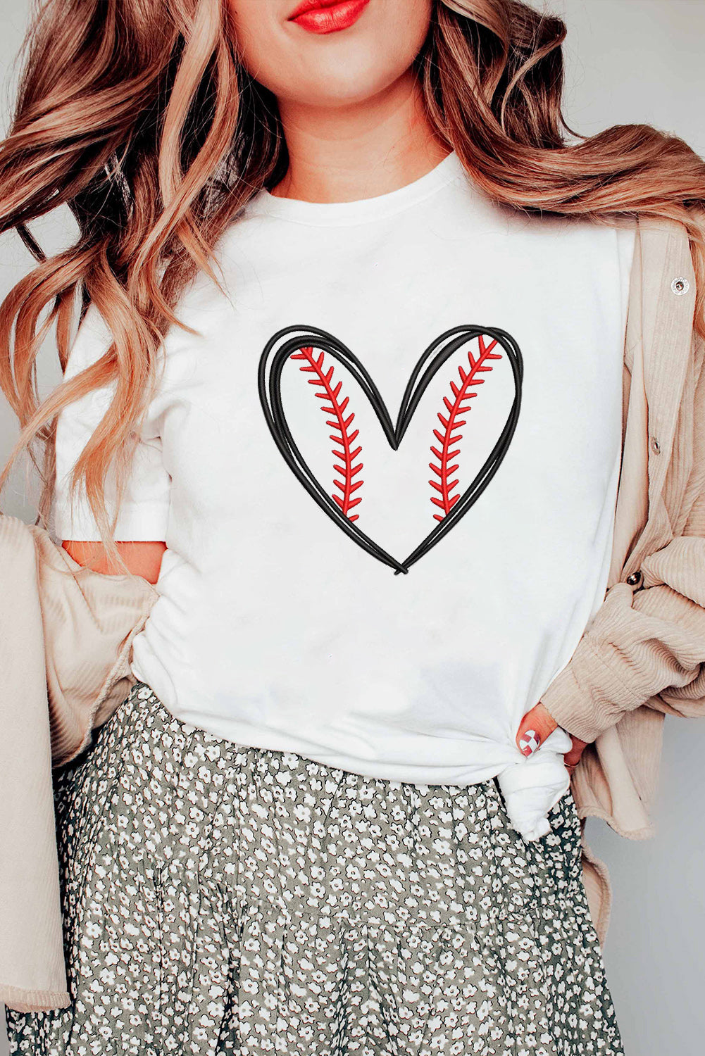 Baseball Heart Graphic Tee
