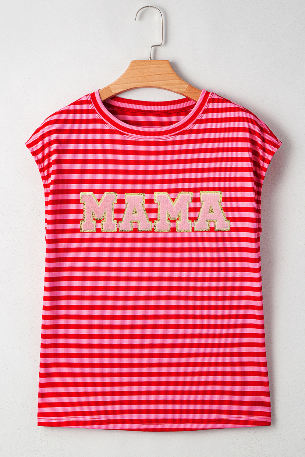 Mama Striped Graphic T-Shirt