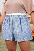 Plus Size Plaid Shorts