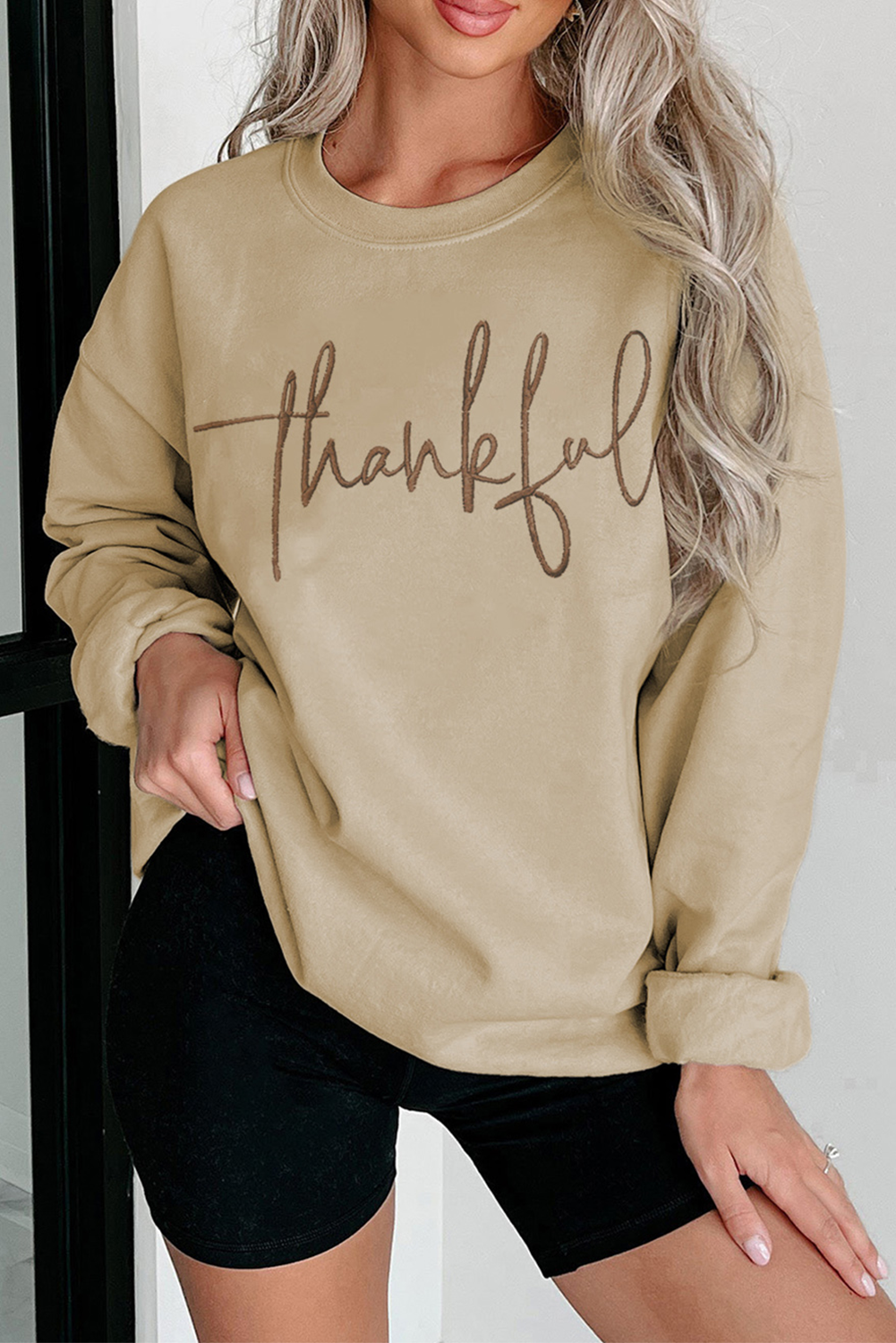 Thankful Drop Shoulder Pullover Sweatshirt