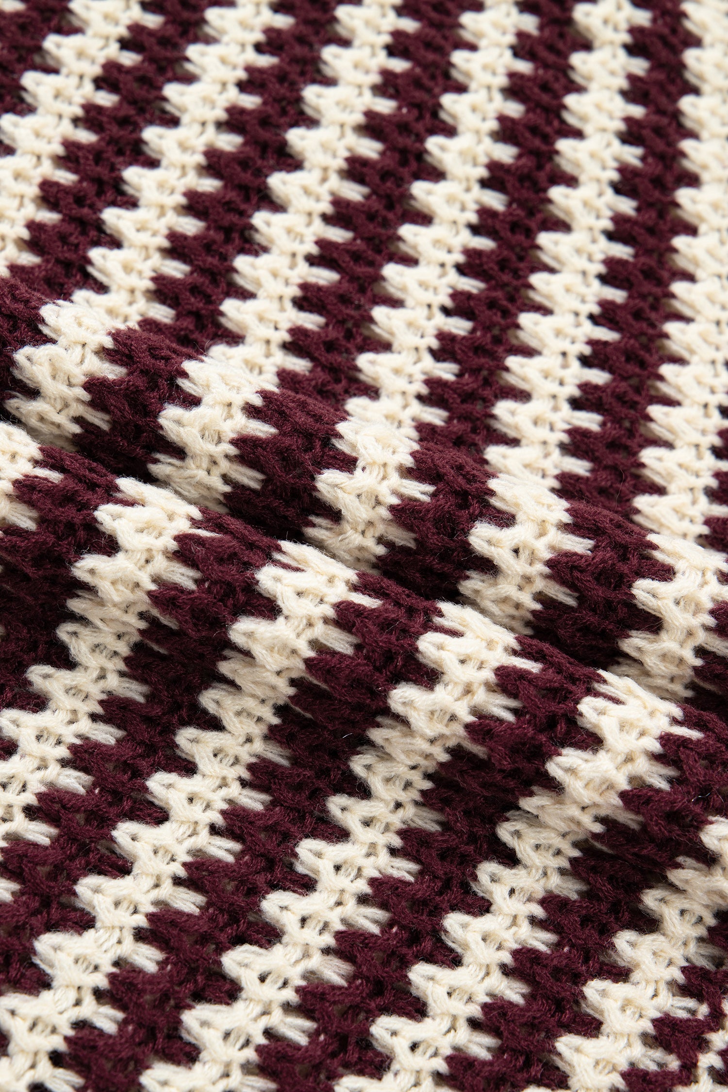 Striped Draped Sleeve Sweater