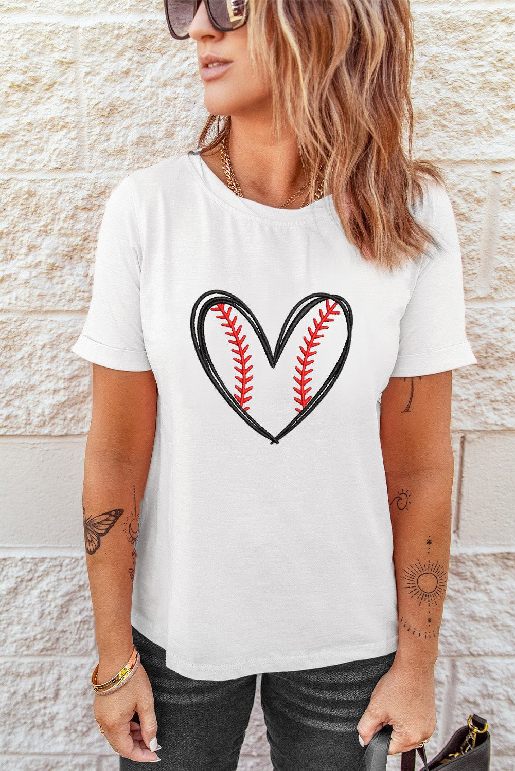 Baseball Heart Graphic Tee