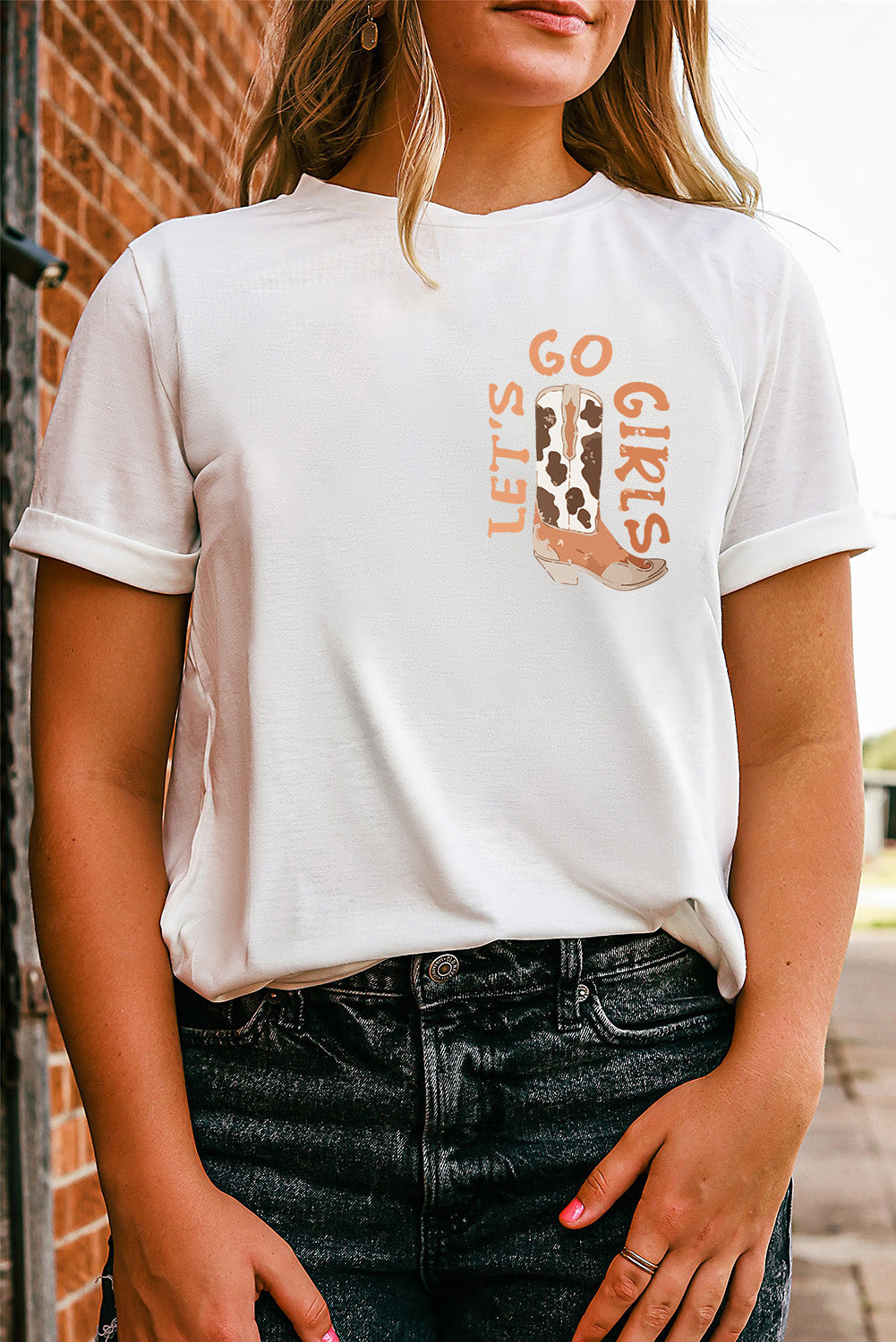Double-Side Cowboy Hat & Boots Graphic Tee