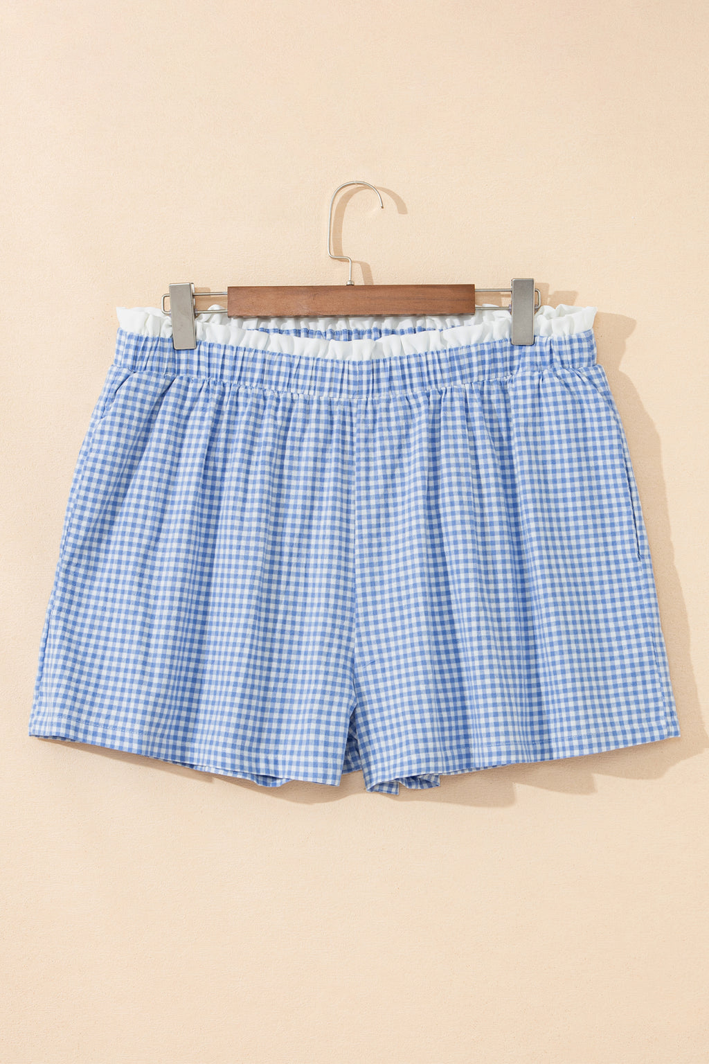 Plus Size Plaid Shorts