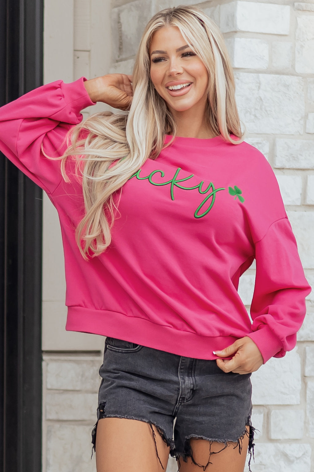Lucky Clover Pullover Sweatshirt