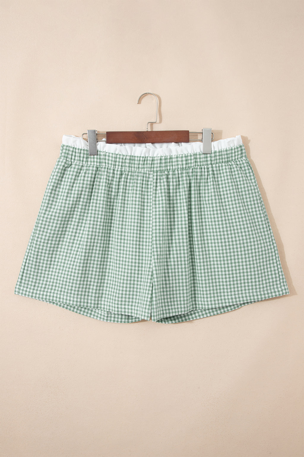 Plus Size Plaid Shorts