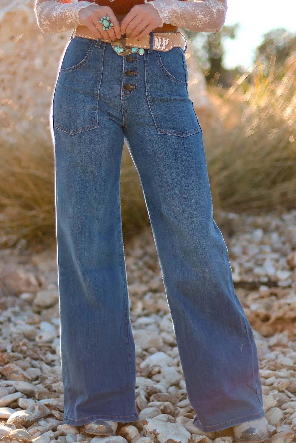 Ashleigh Blue High Waist Wide Leg Jeans