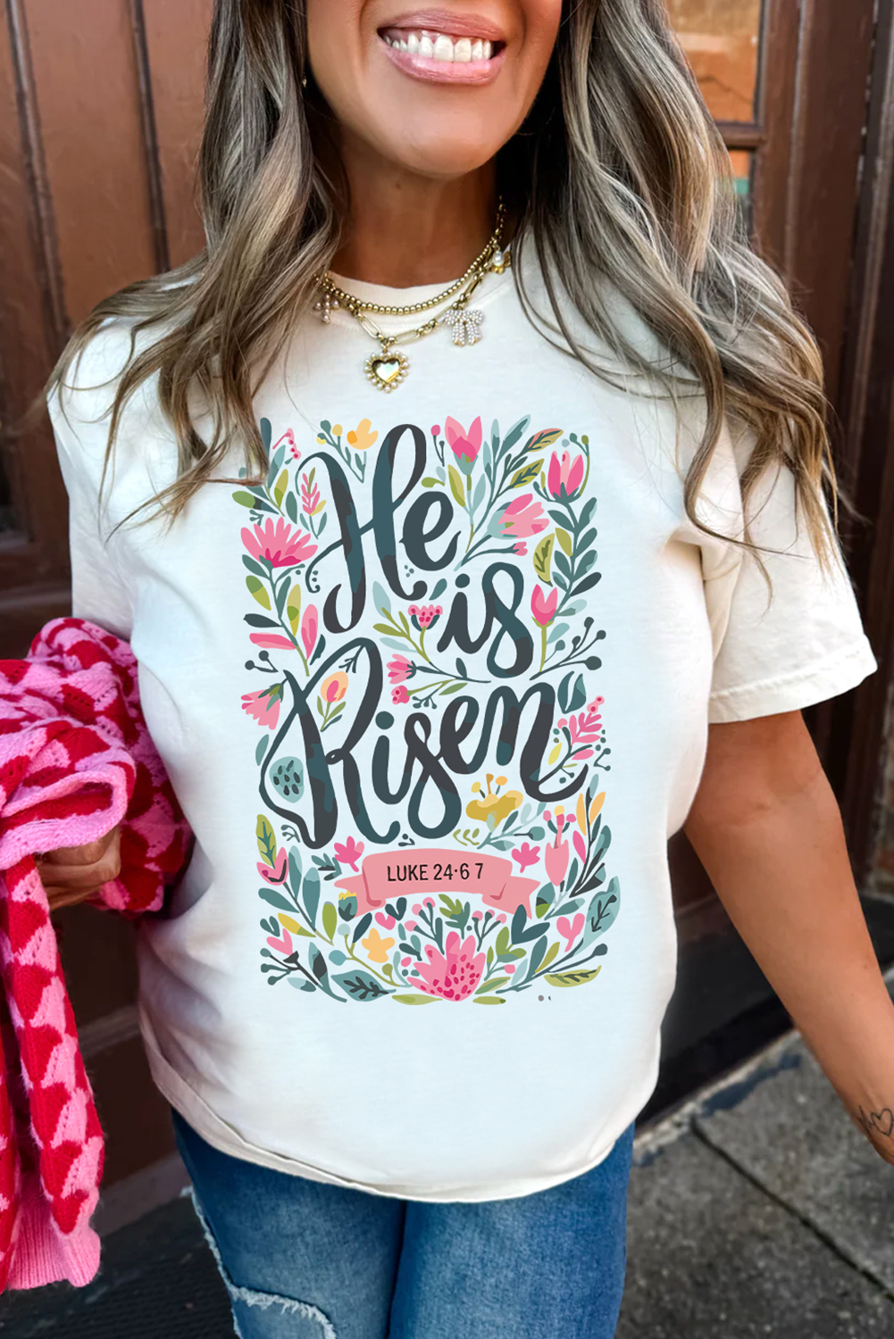 He is Risen Floral T-Shirt