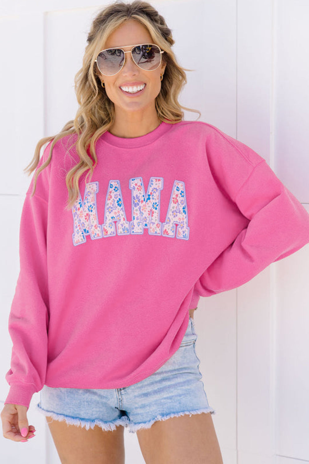 Floral Mama Graphic Pullover Sweatshirt