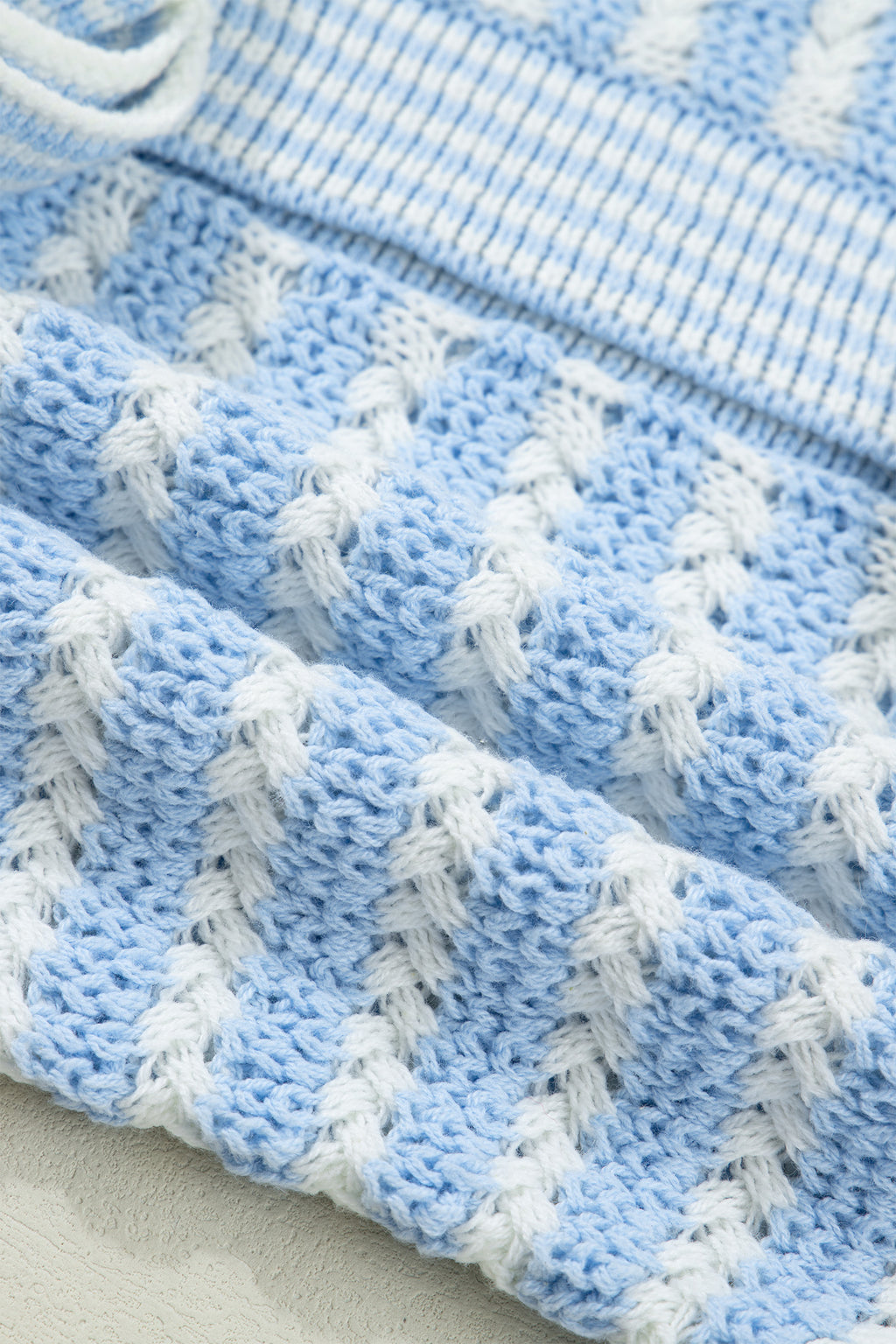 Striped Bow Knot Short Sleeve Top