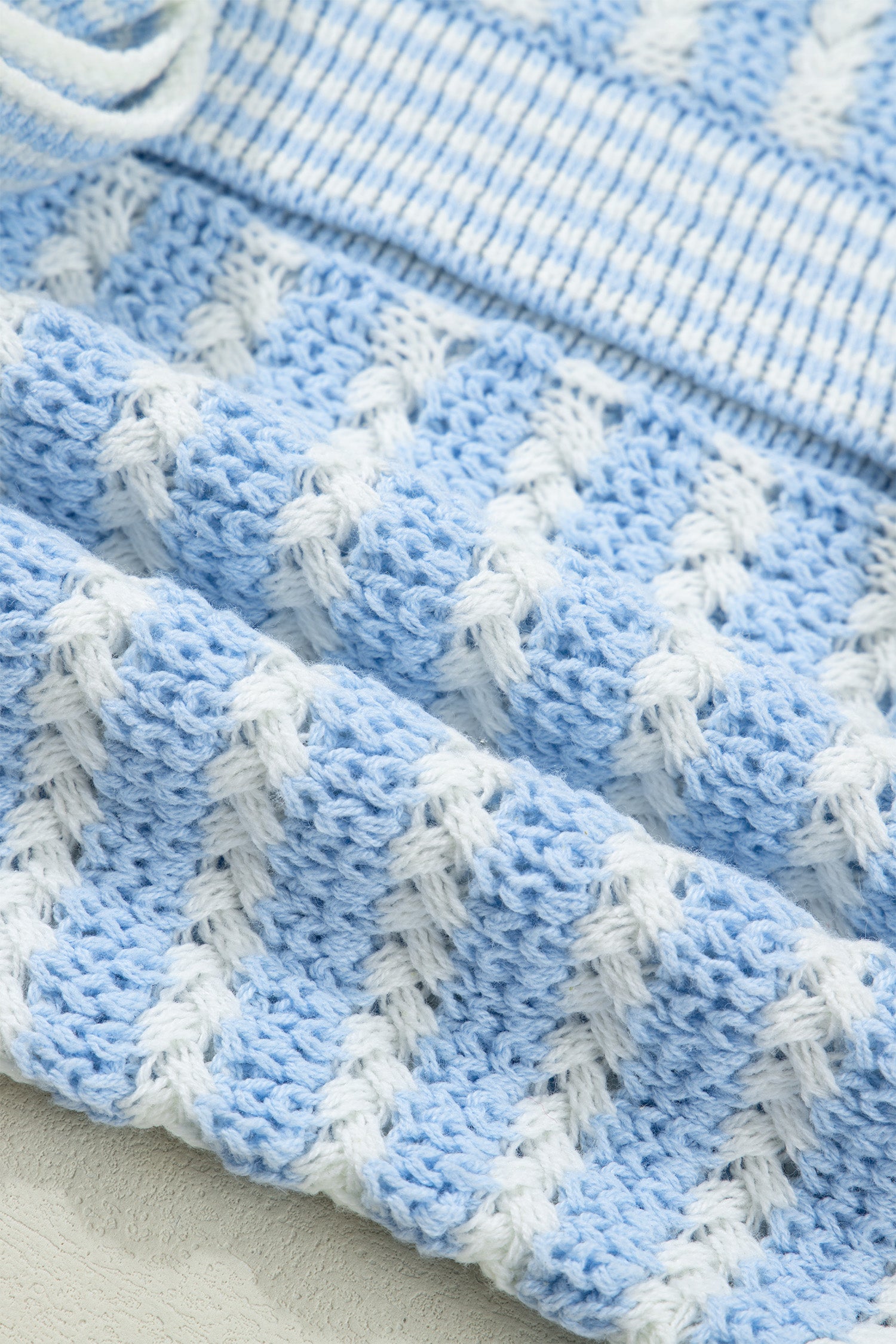 Striped Bow Knot Short Sleeve Top