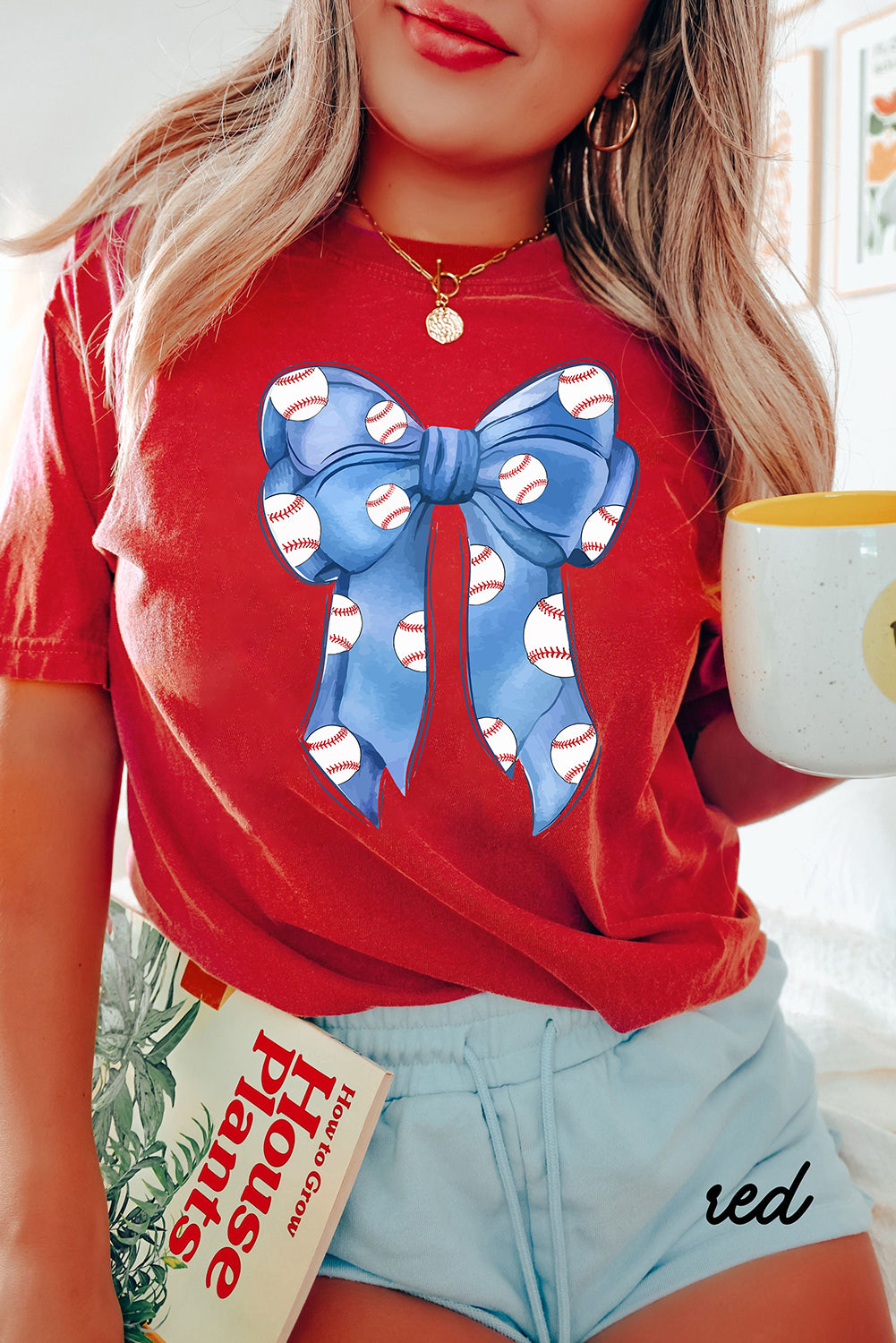 Bowknot Graphic Crew Neck Tee