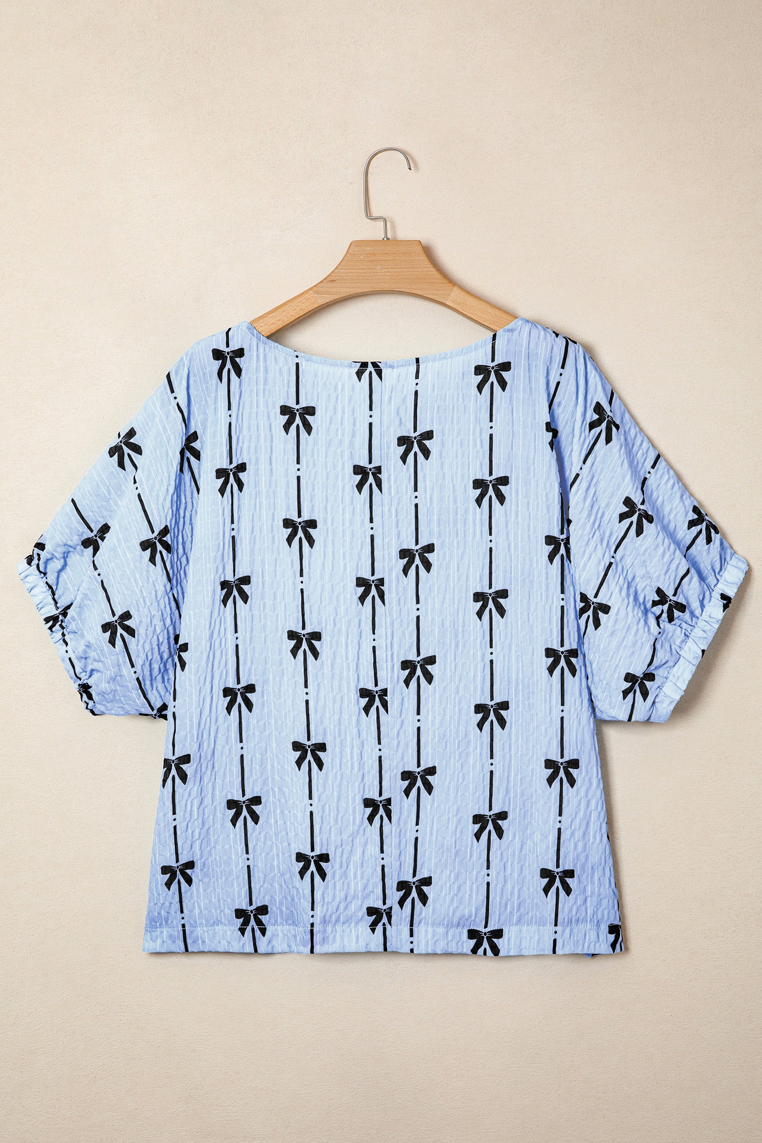 Bow Puff Short Sleeve Top