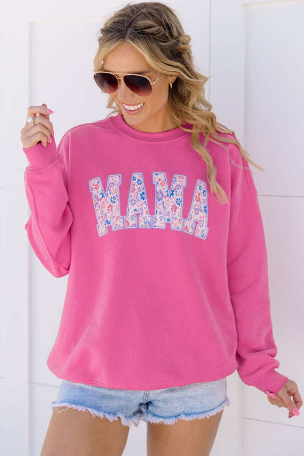 Floral Mama Graphic Pullover Sweatshirt