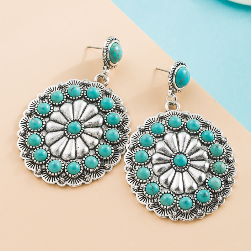Silver And Turquoise Earrings