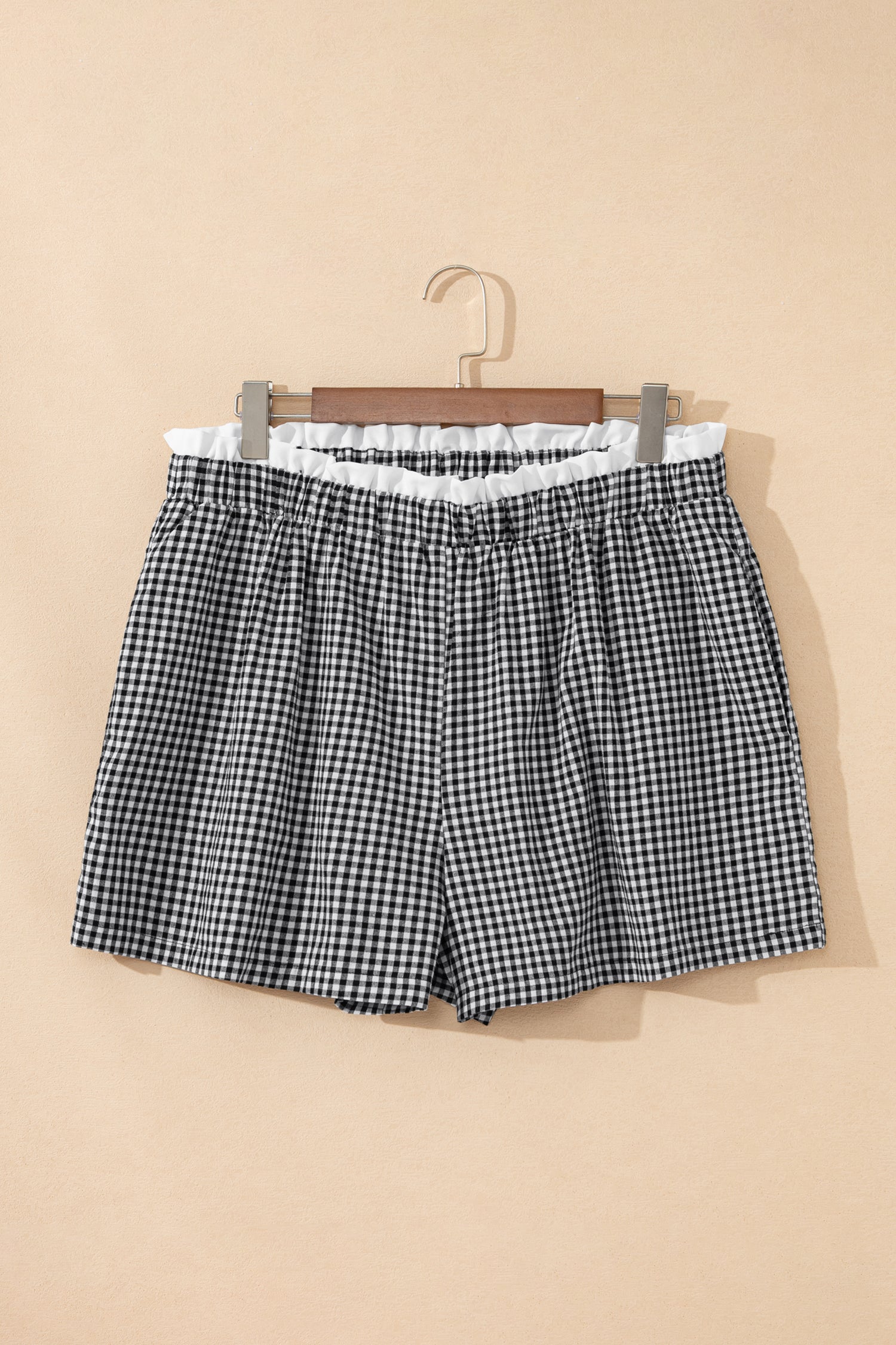 Plus Size Plaid Shorts