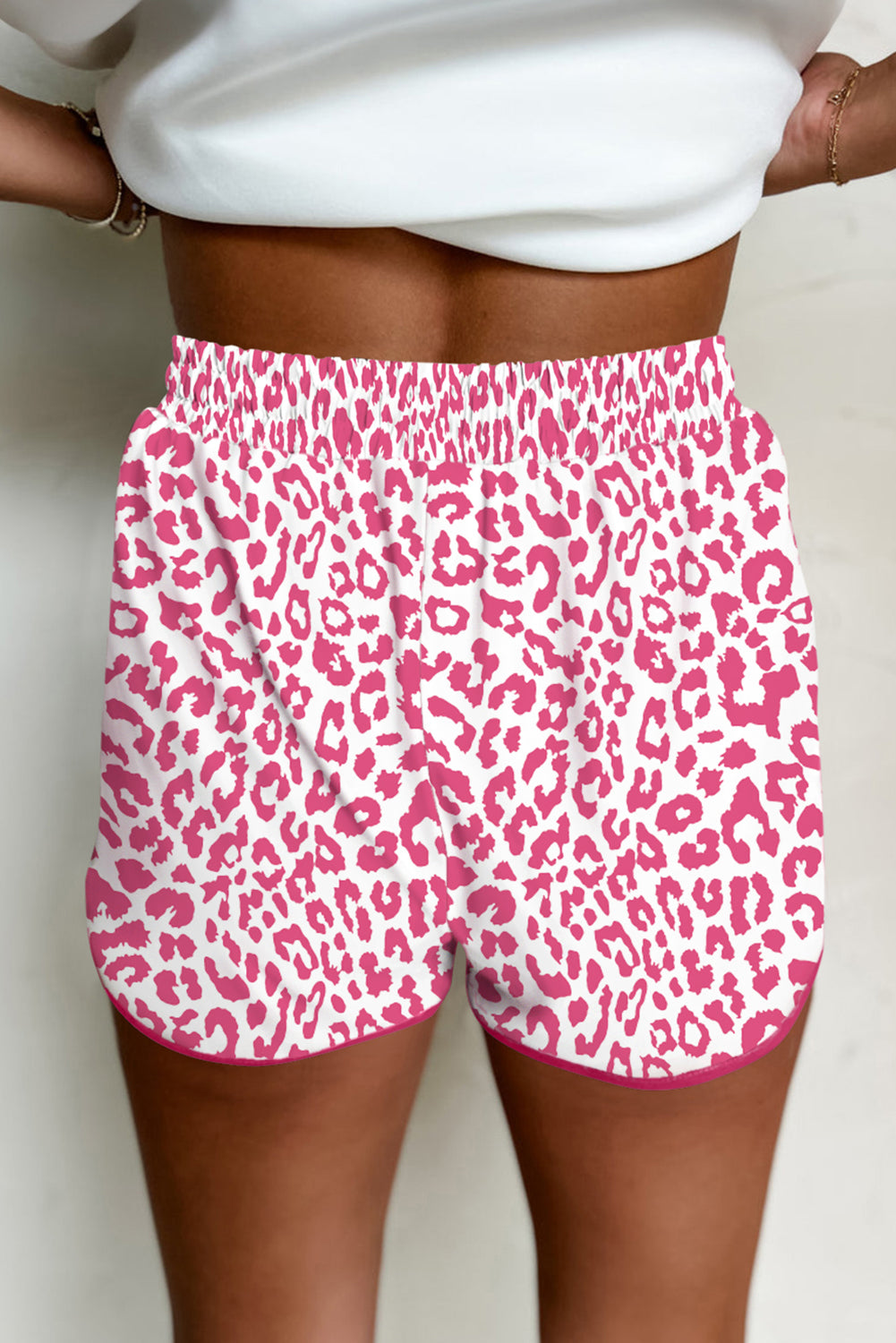 Leopard Lace up Casual Shorts