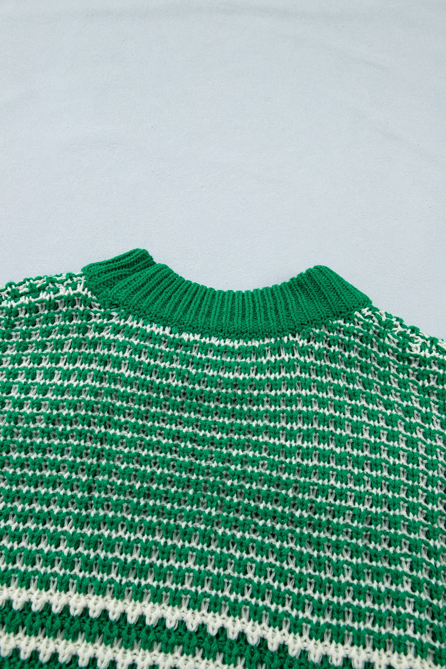 Striped Draped Sleeve Sweater