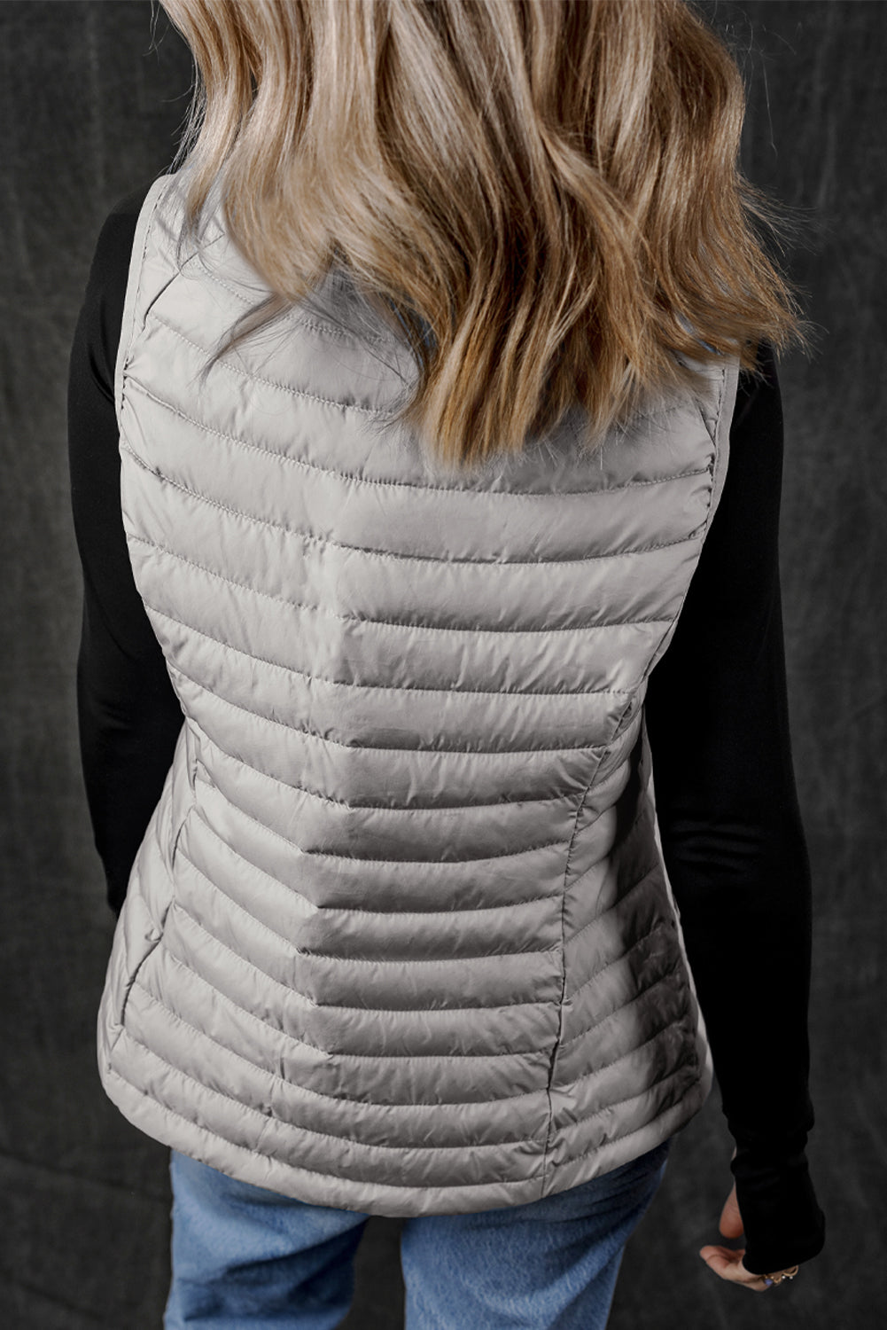 Plush Zipped Puffer Vest
