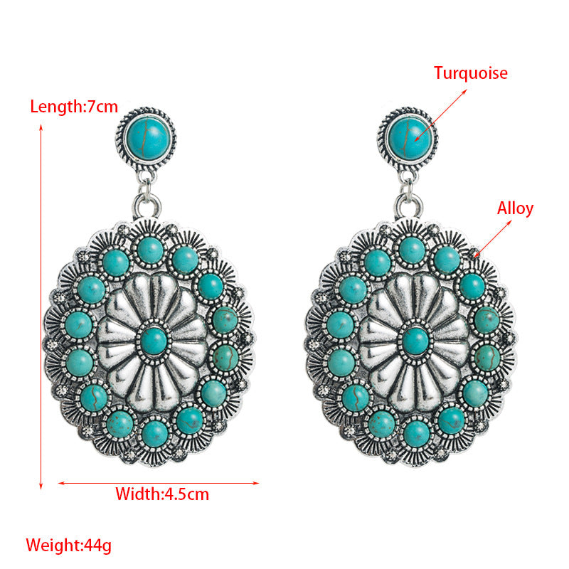 Silver And Turquoise Earrings
