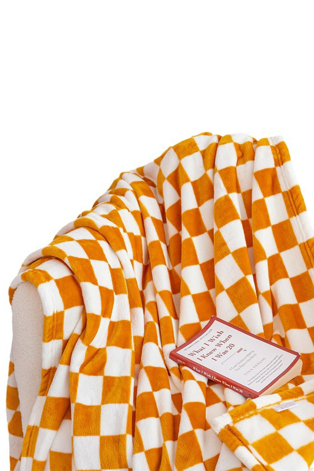 Yellow Checkerboard Soft Throw Blanket