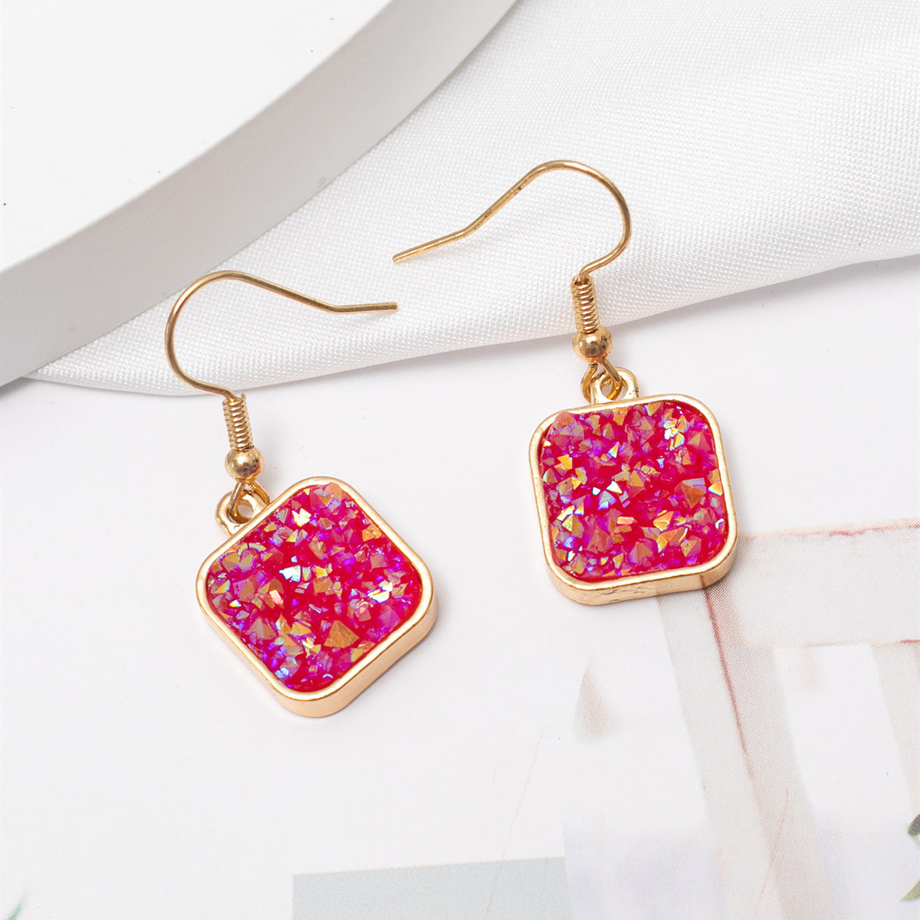 Metal Square Earrings