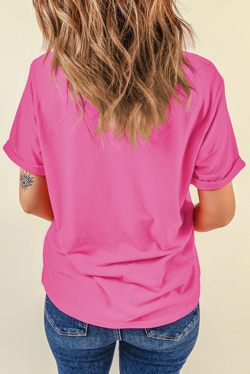 Flag Pattern Boots Bow Casual Graphic Tee