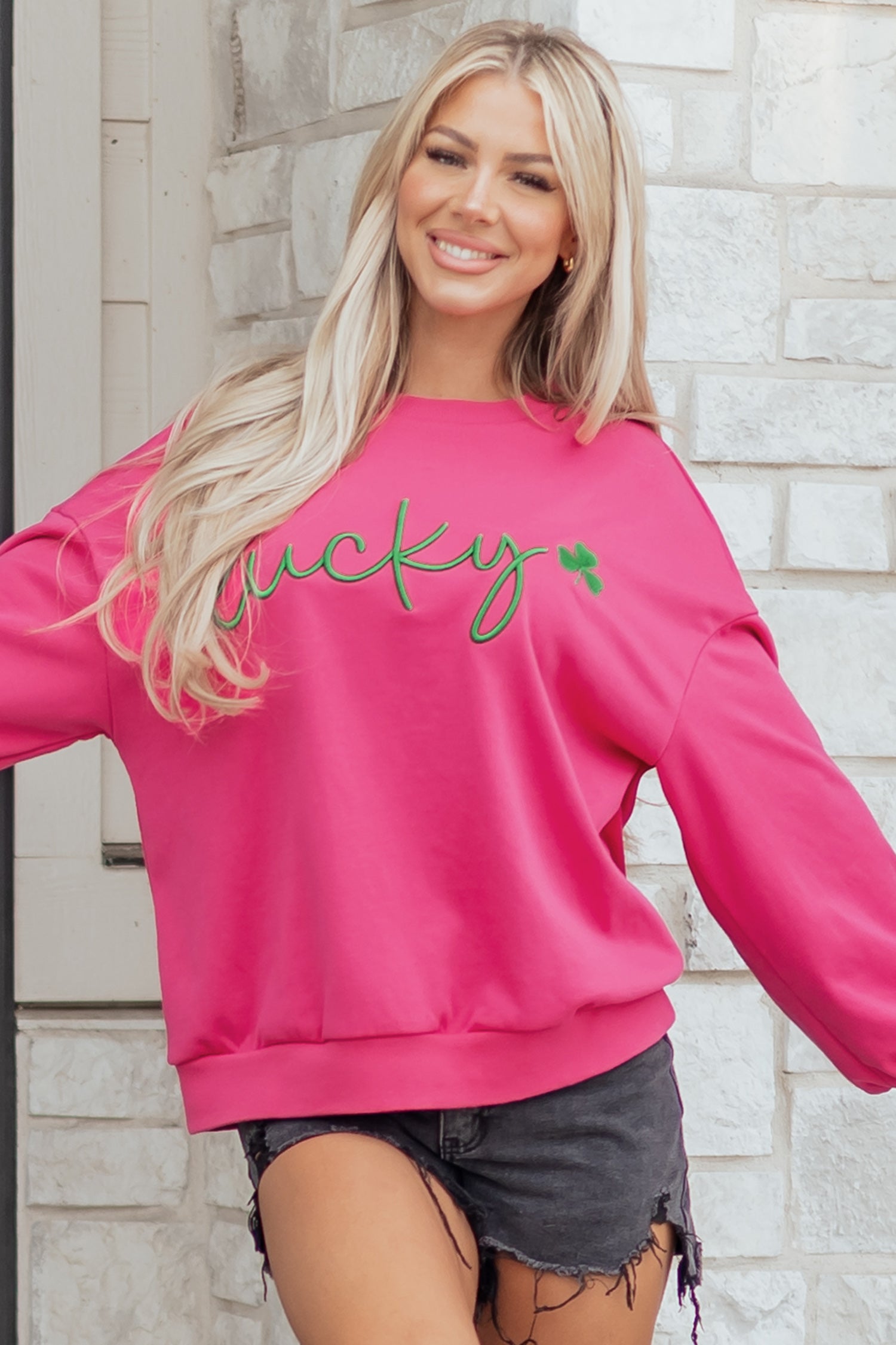 Lucky Clover Pullover Sweatshirt