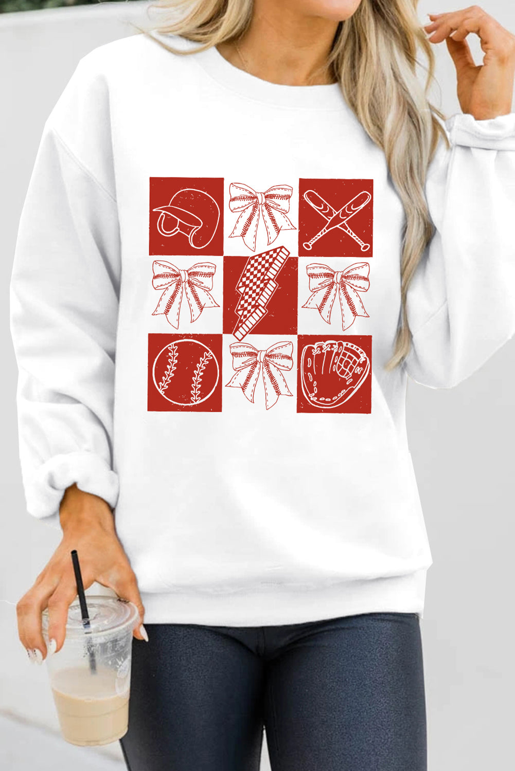 Baseball Graphic Casual Sweatshirt