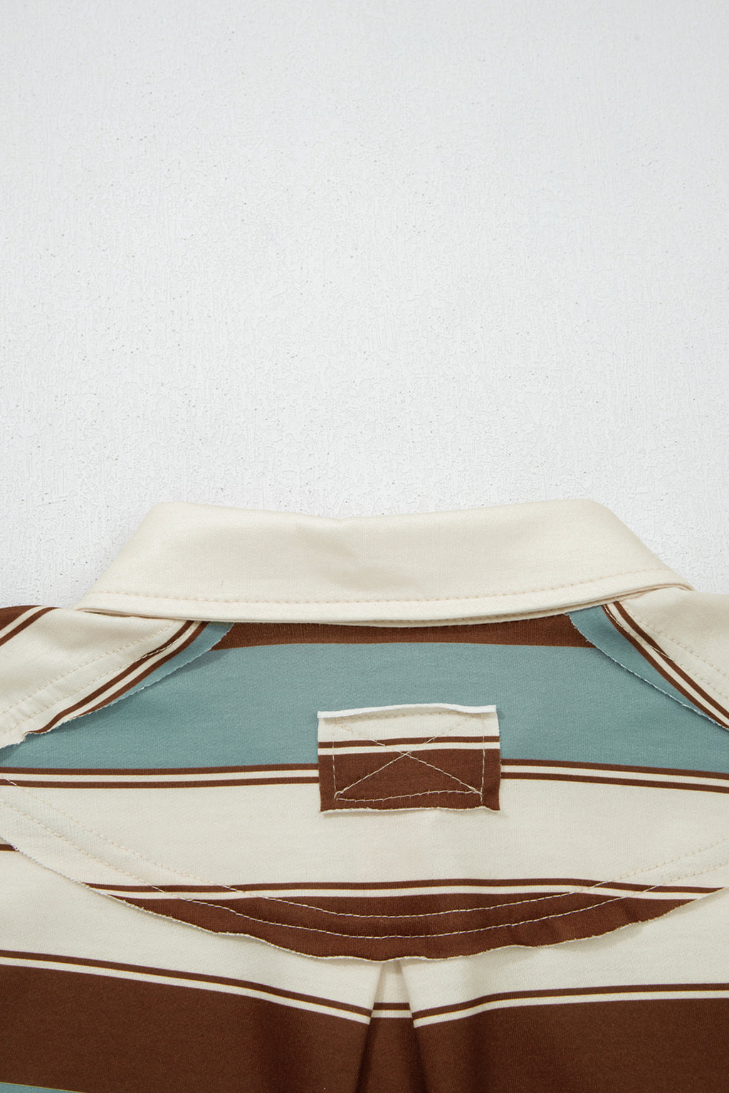 Striped Button Polo Tee 2pcs Short Set