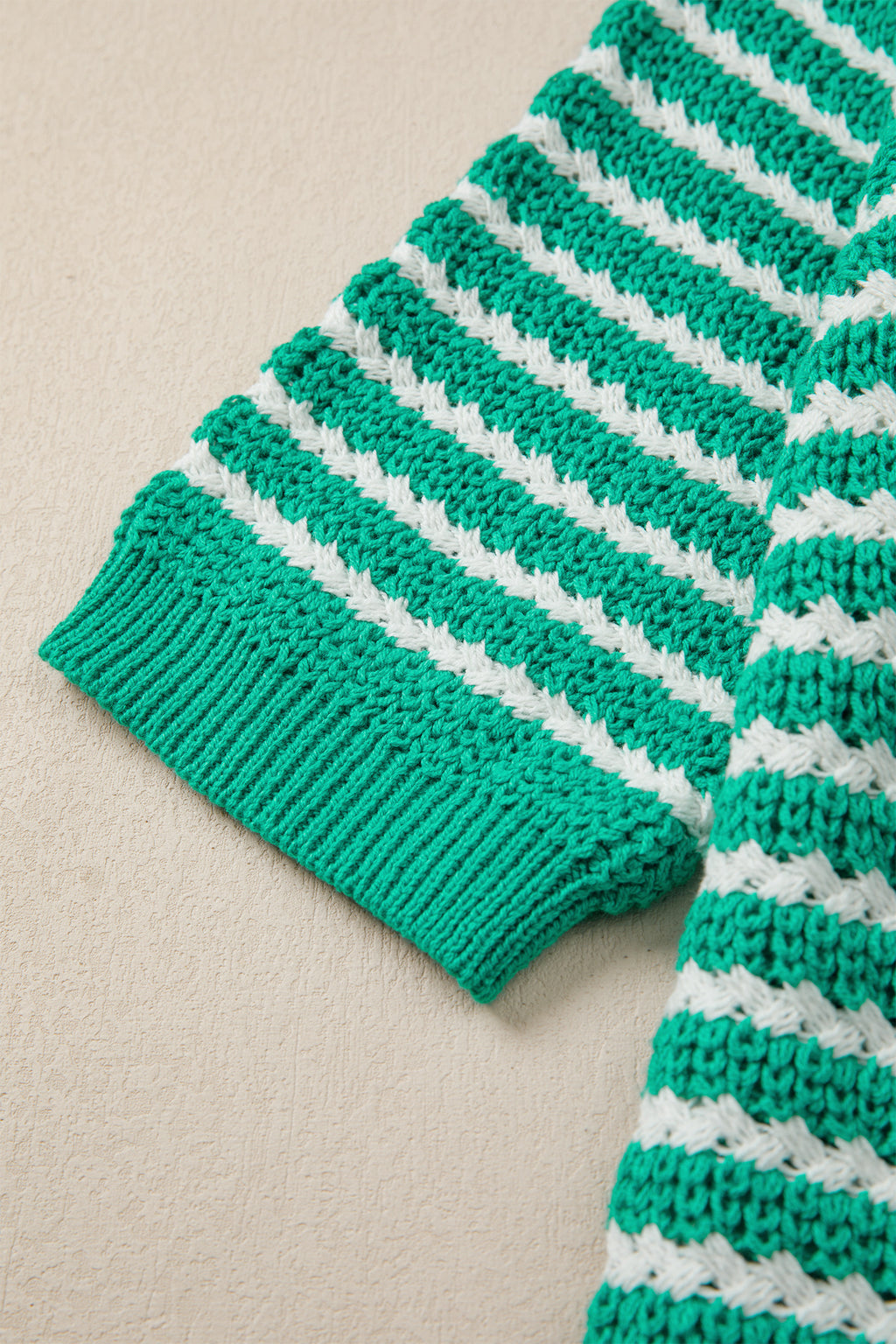 Striped Bow Knot Short Sleeve Top