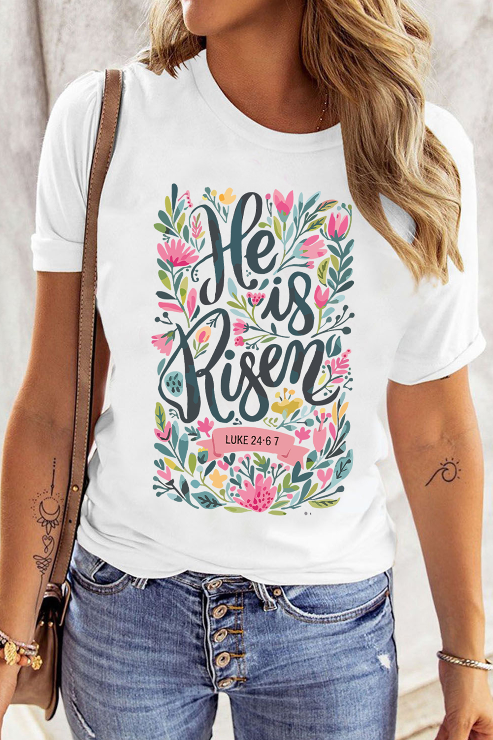 He is Risen Floral T-Shirt