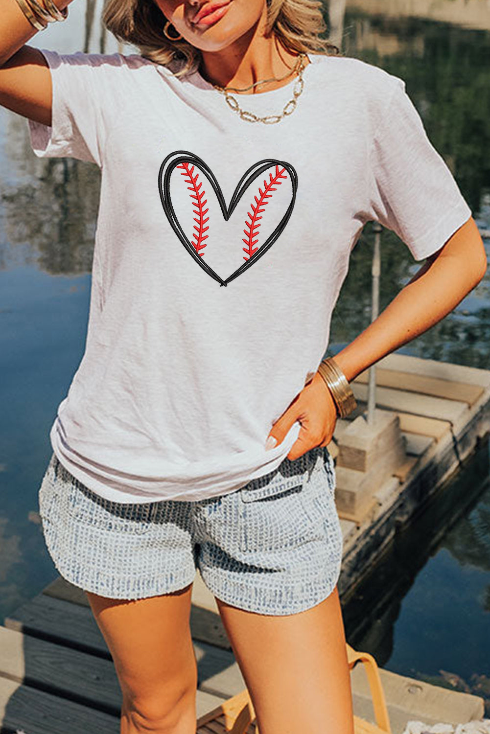 Baseball Heart Graphic Tee