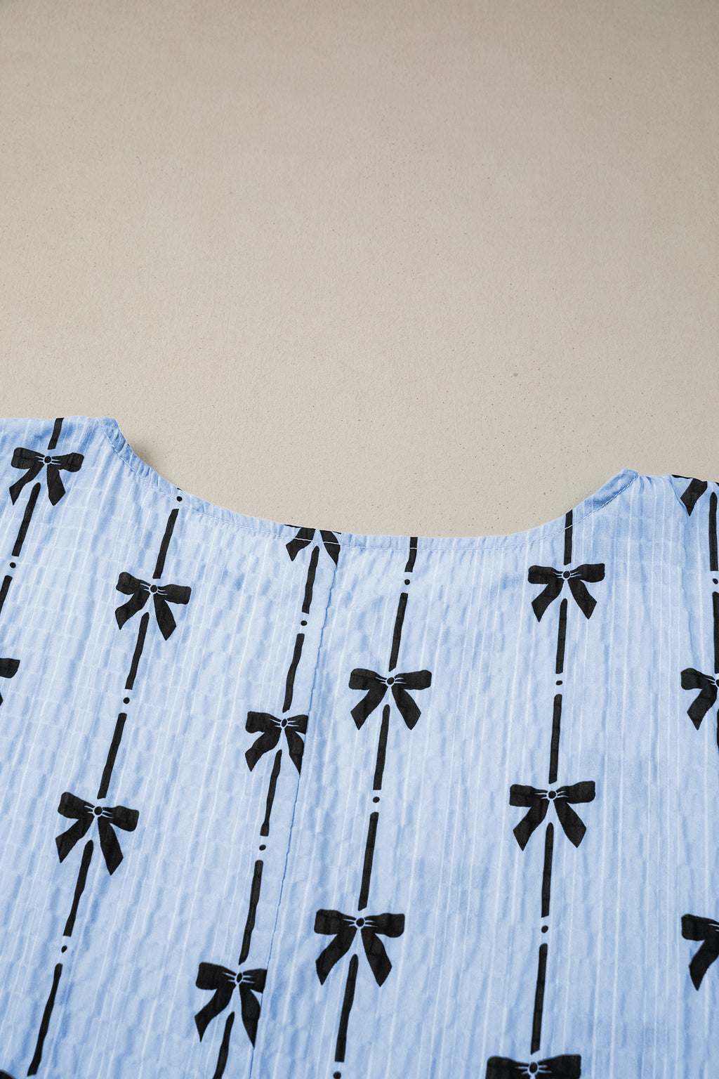 Bow Puff Short Sleeve Top