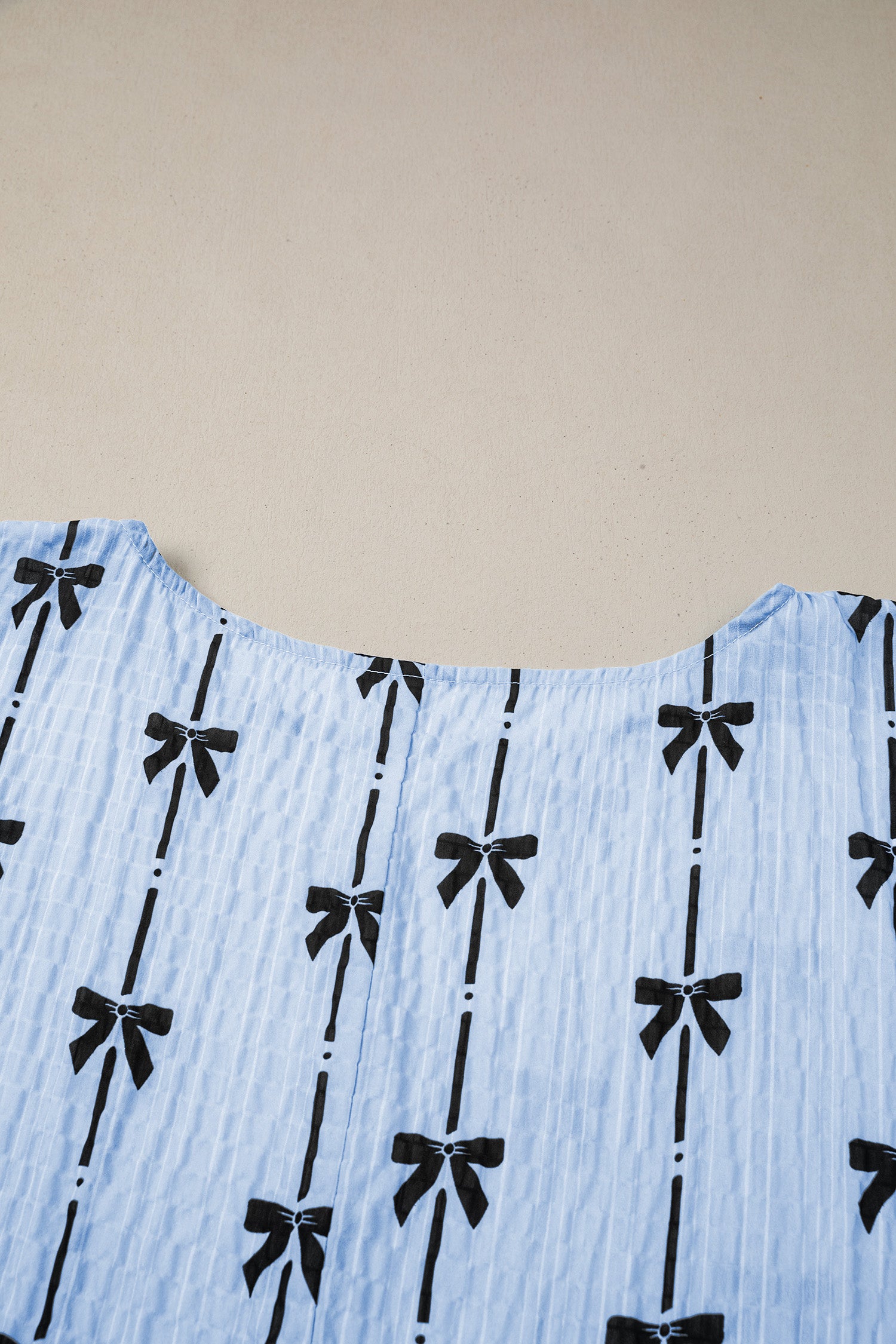 Bow Puff Short Sleeve Top