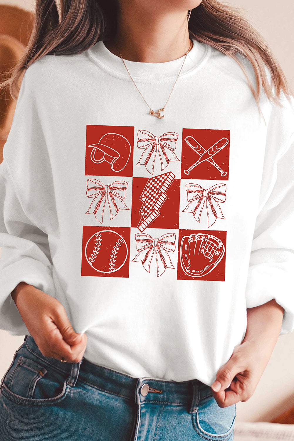Baseball Graphic Casual Sweatshirt