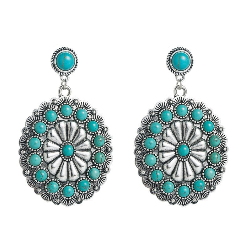 Silver And Turquoise Earrings
