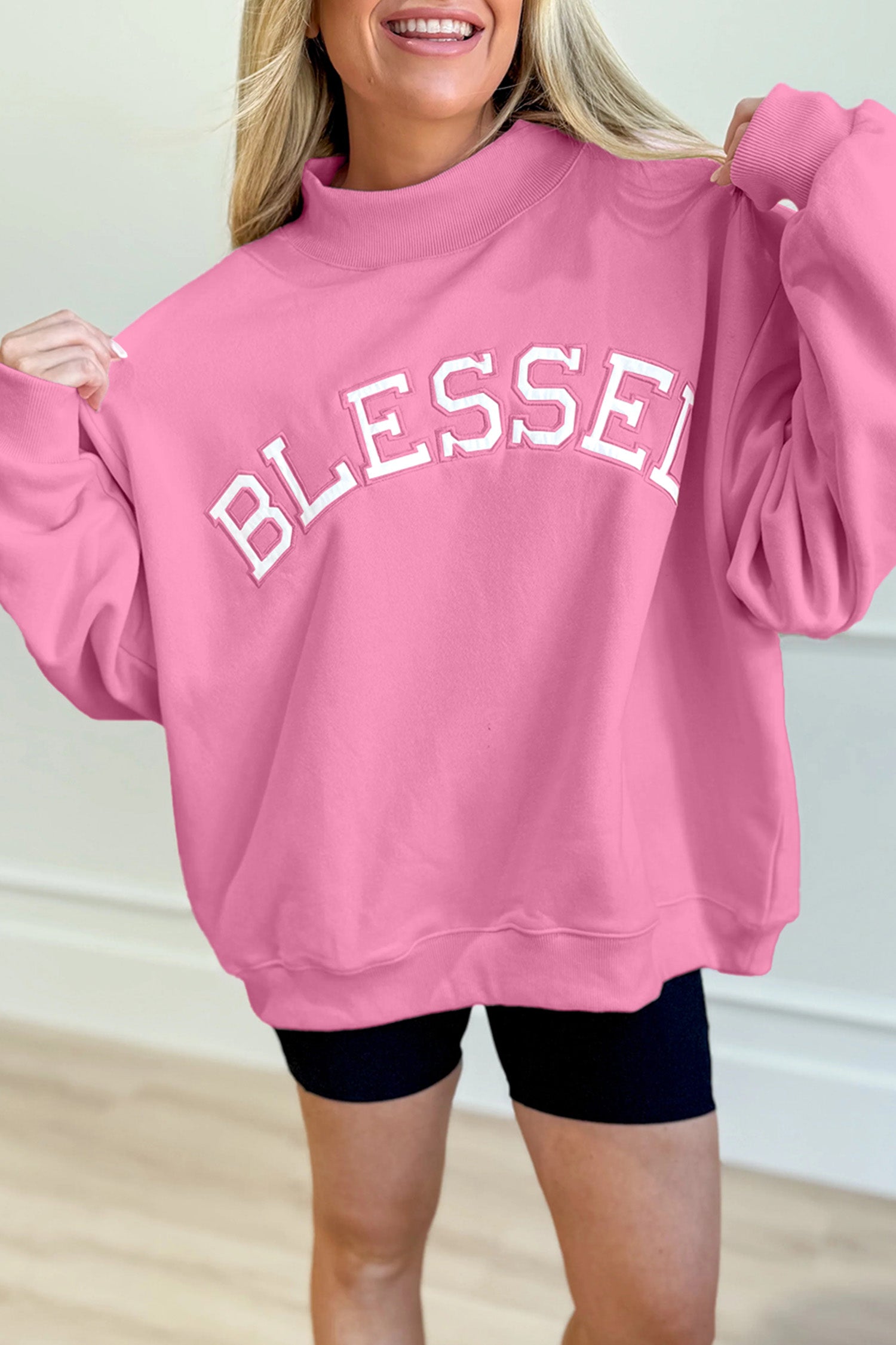 Blessed Mock Neck Sweatshirt