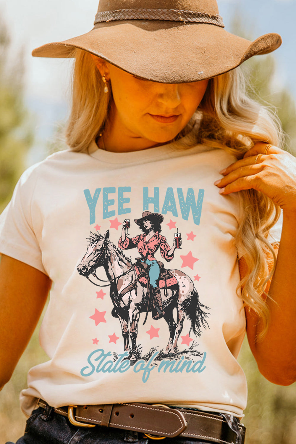 Yee-Haw State of mind Cowgirl Graphic Tee