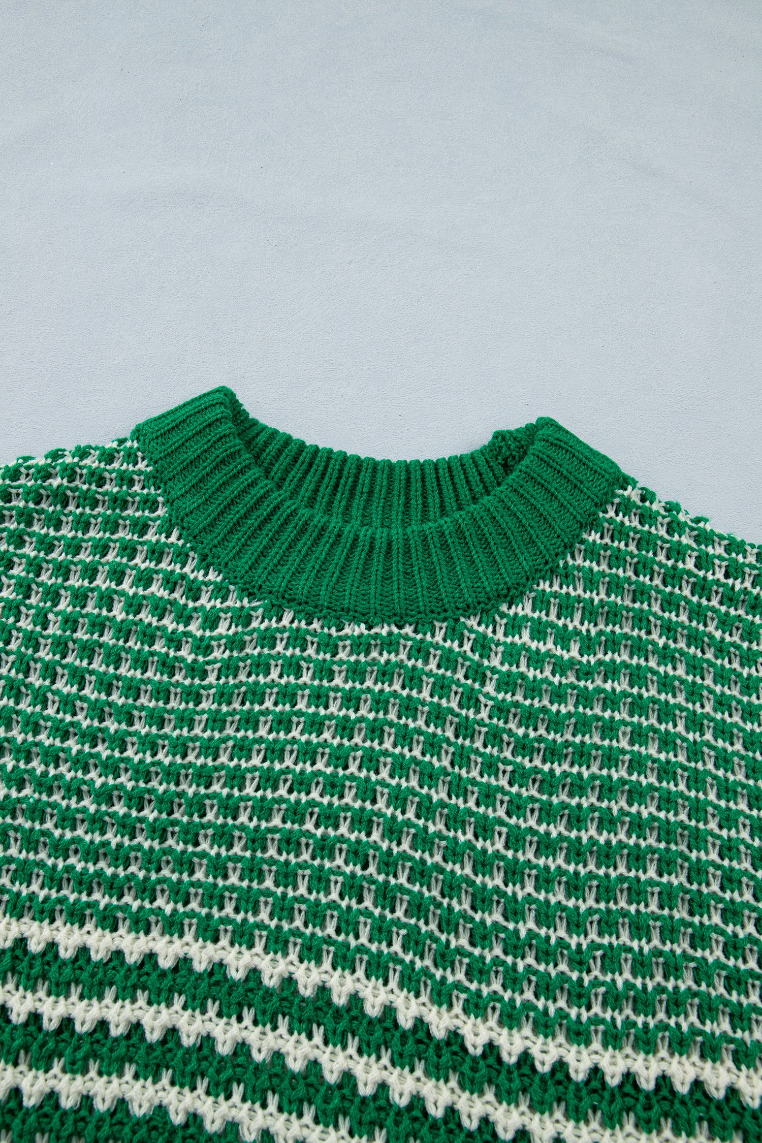 Striped Draped Sleeve Sweater